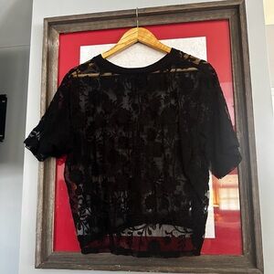 Elegant Black Lace Top